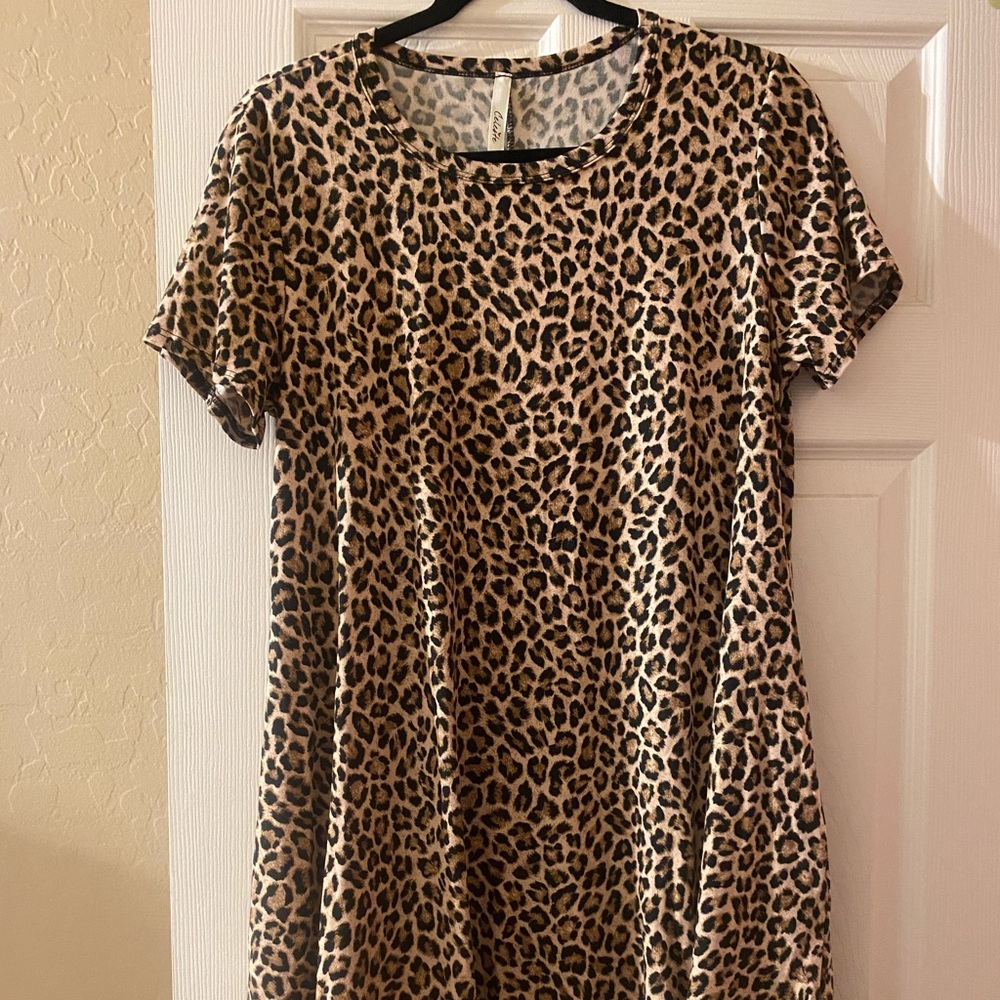 Cute Leopard Swing Dress